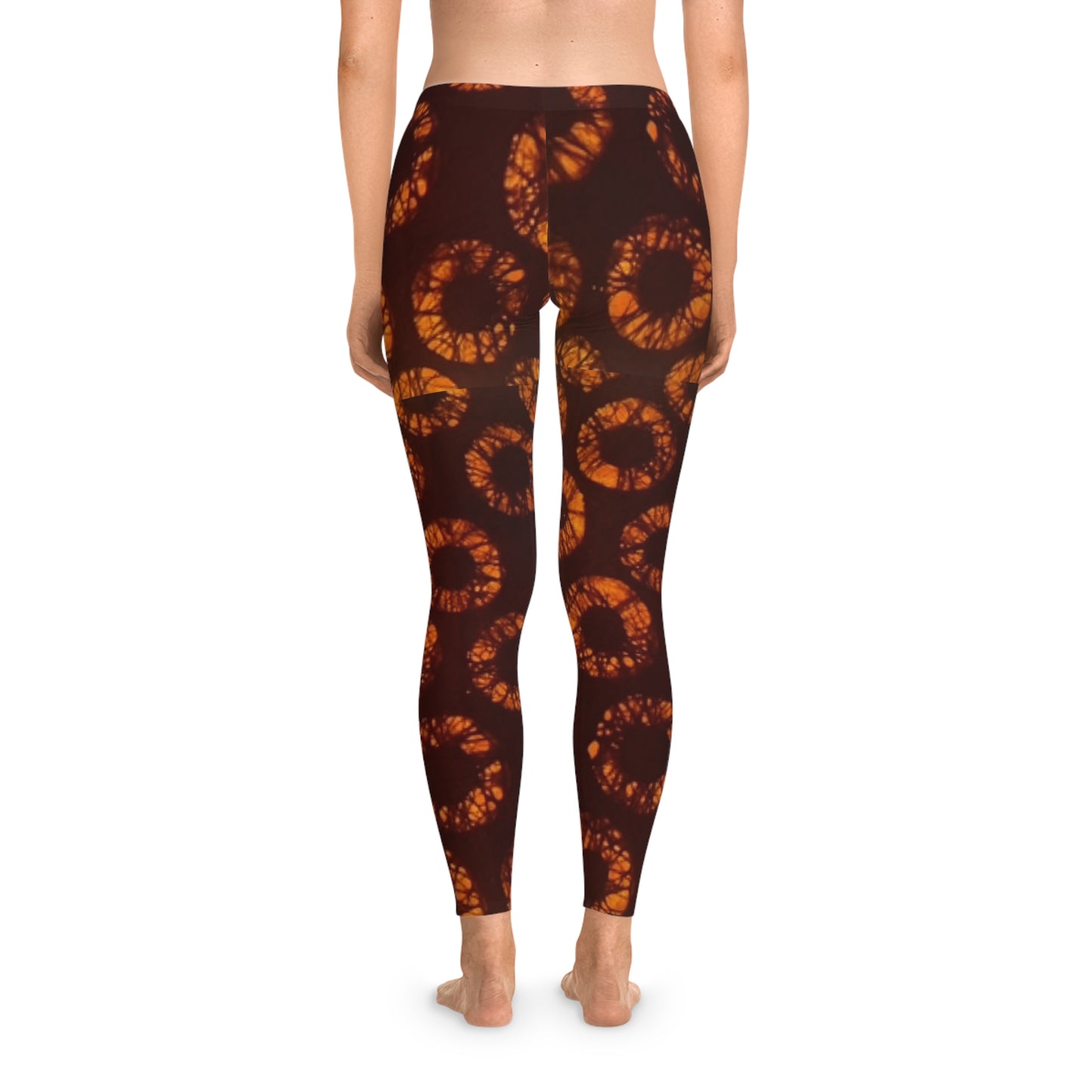 Orange circle Stretchy Leggings