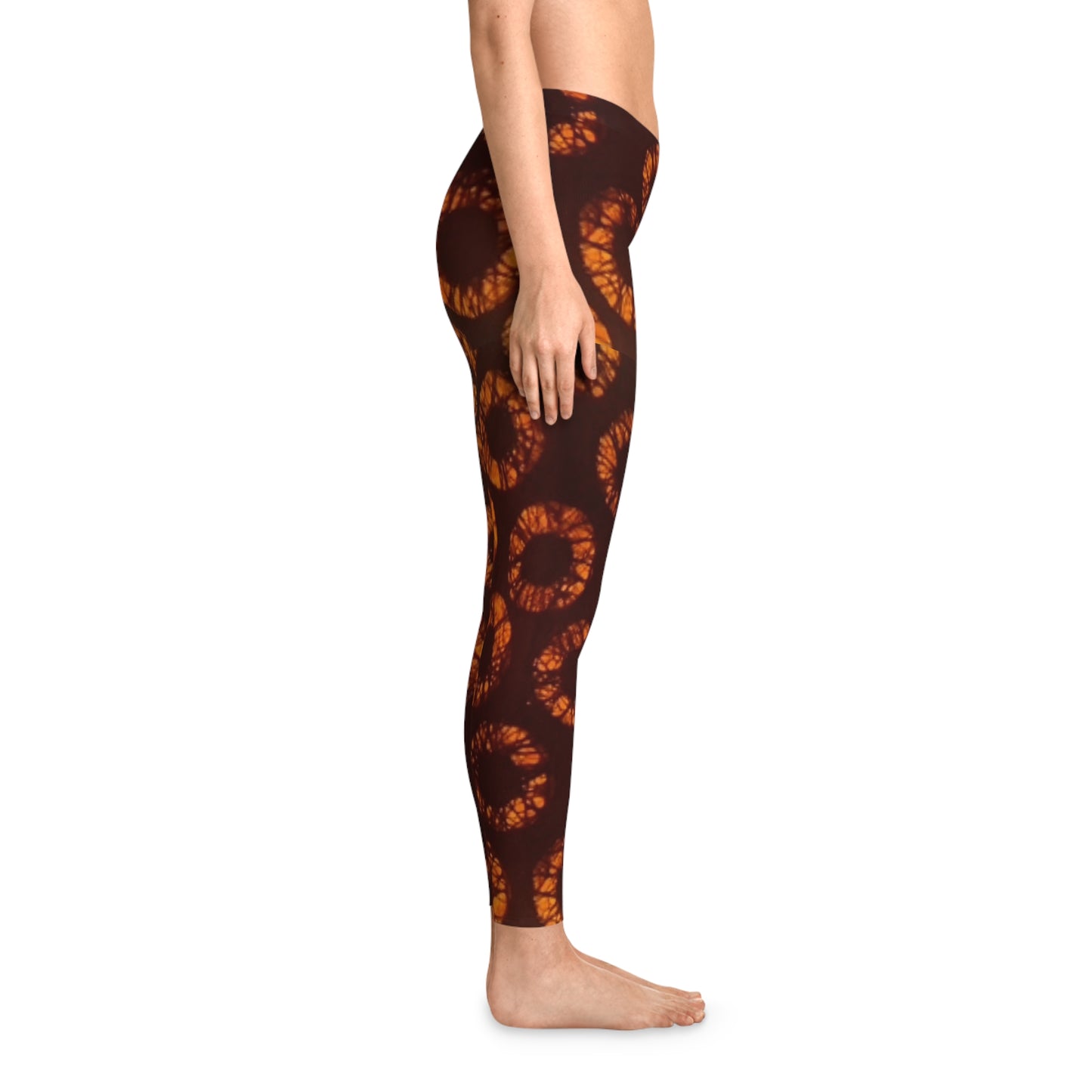 Orange circle Stretchy Leggings