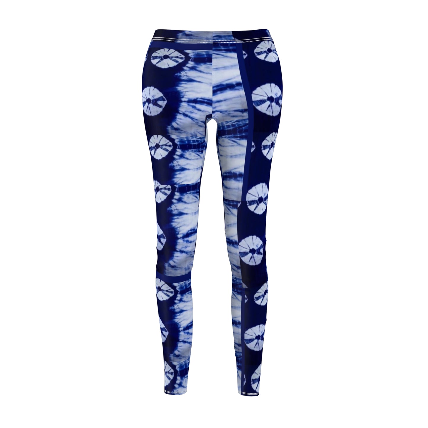 Tie Dye Sweet Blue Women's Cut & Sew Casual Leggings