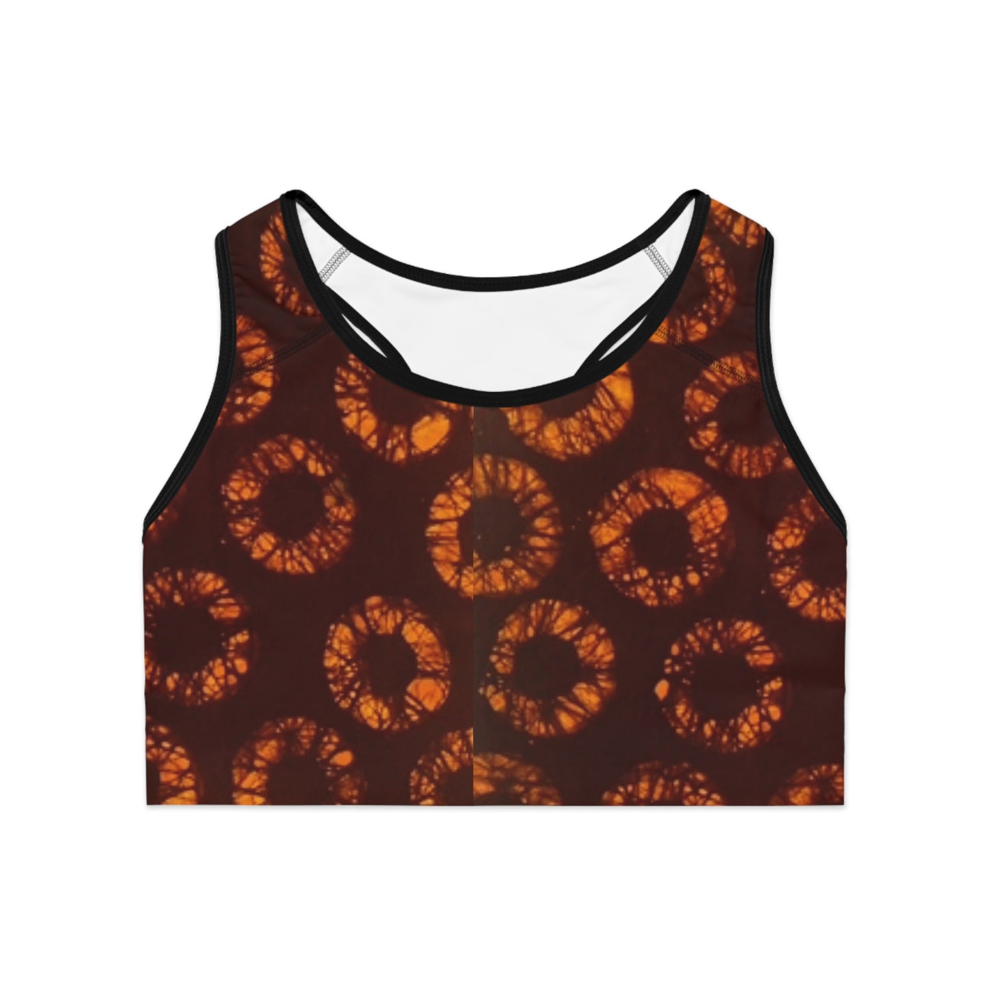 Orange Circle Sports Bra