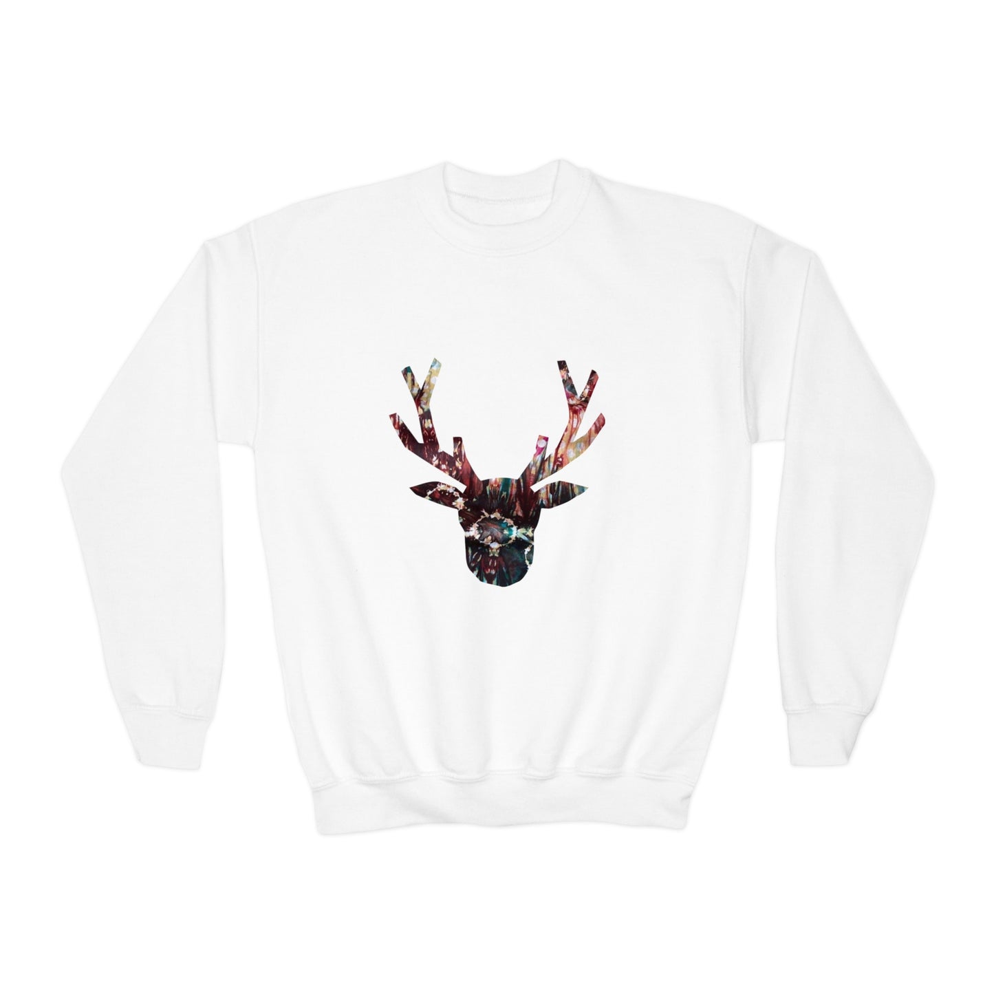 Tie Dye Deer Youth Crewneck Sweatshirt