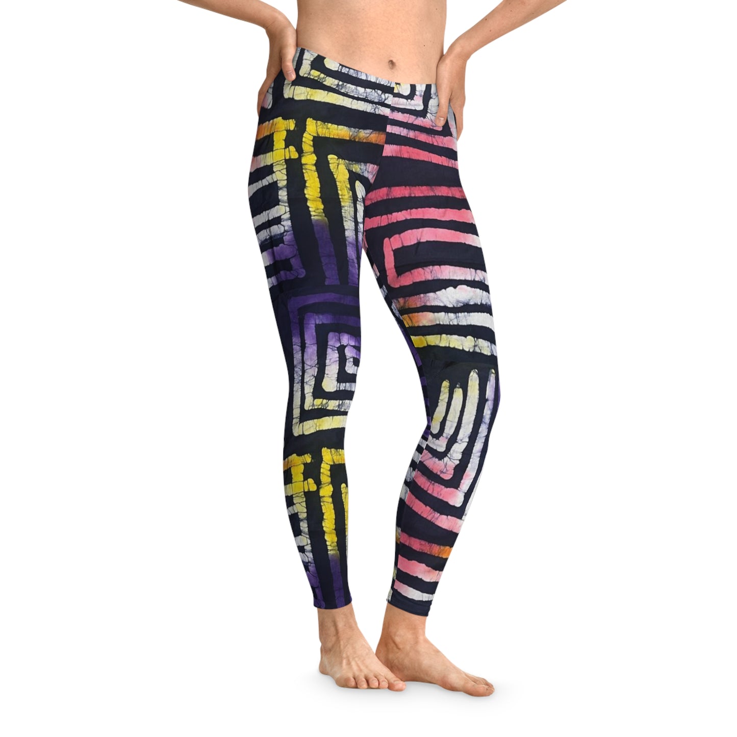 Batik Half Square Stretchy Leggings