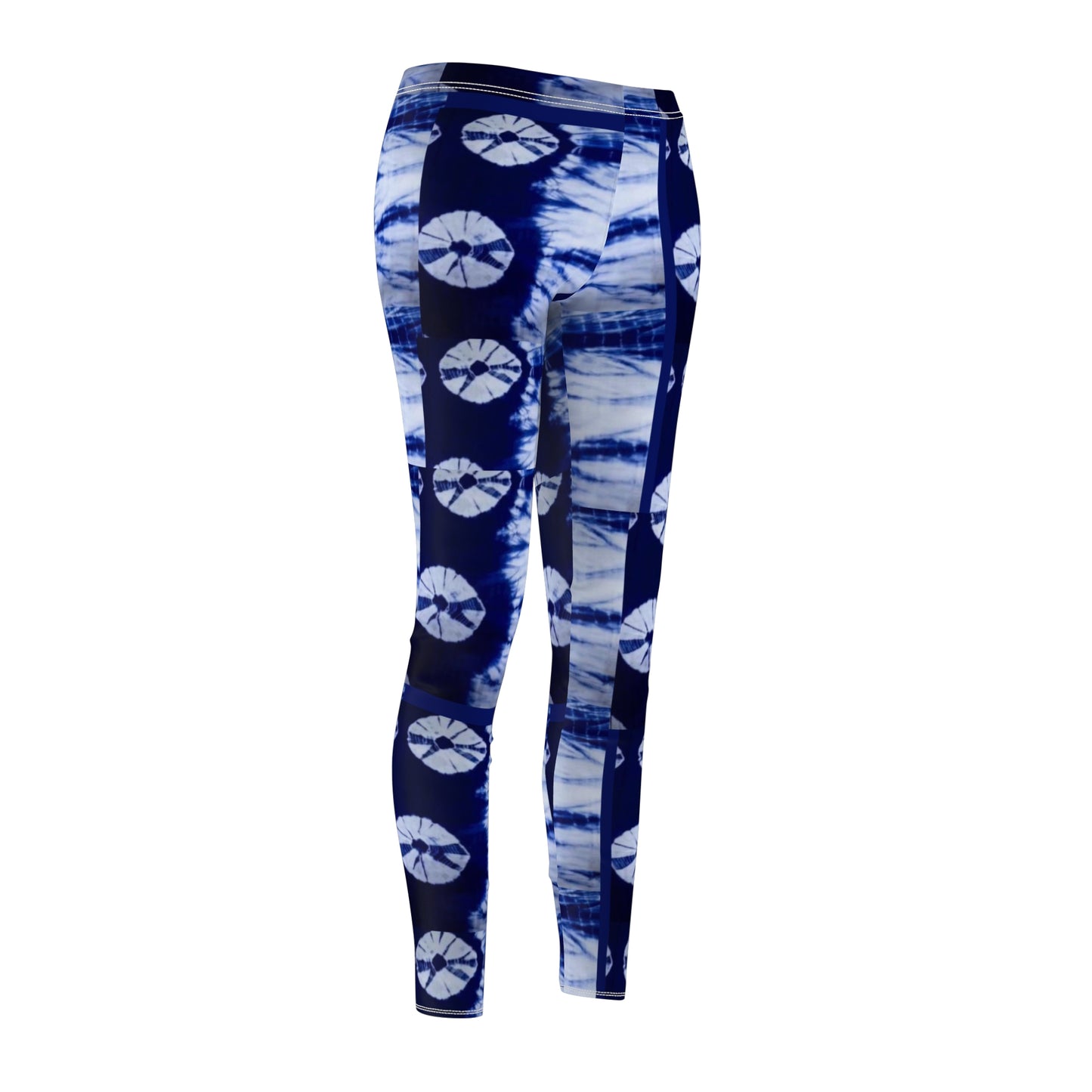 Tie Dye Sweet Blue Women's Cut & Sew Casual Leggings