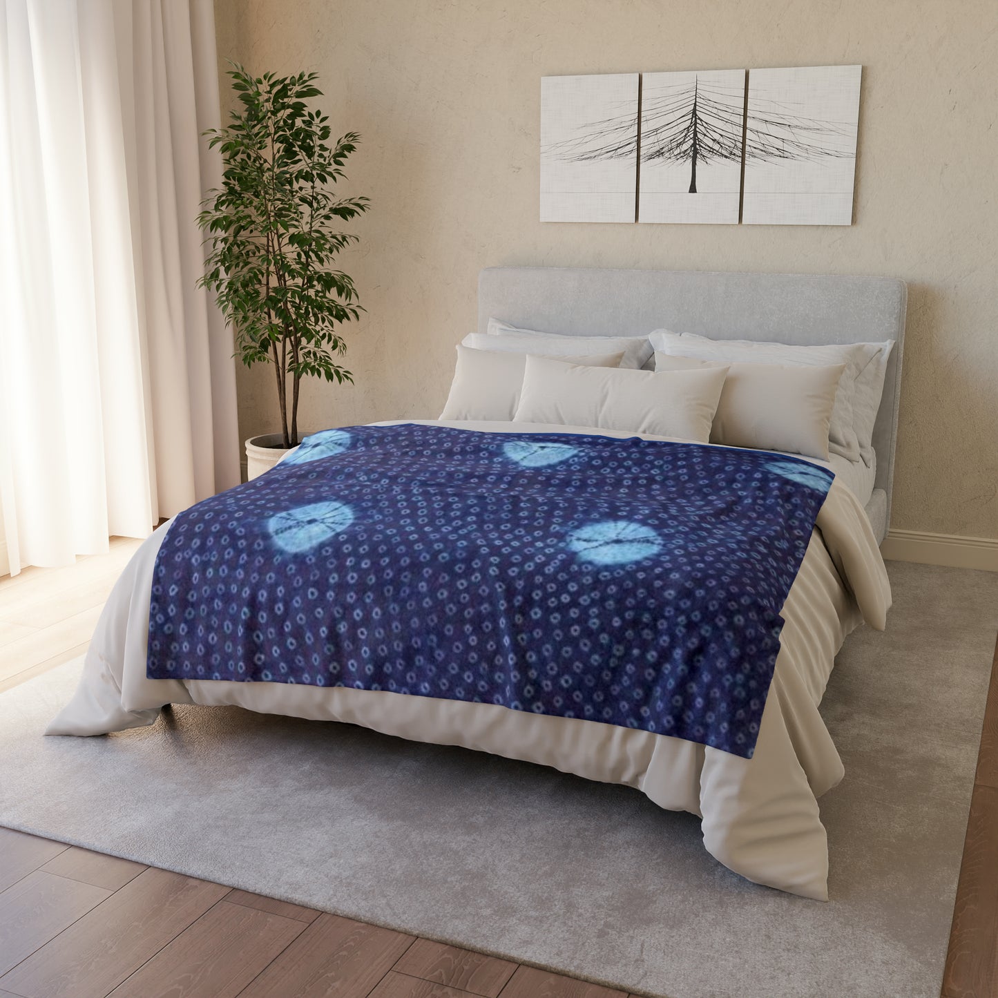 Moon and Stars Soft Polyester Blanket