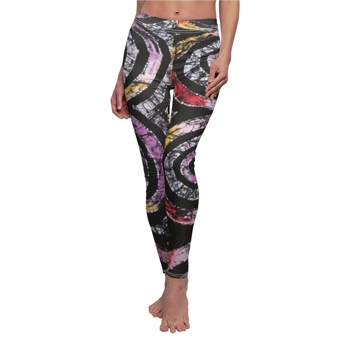 Batik circles of life Women's Cut & Sew Casual Leggings