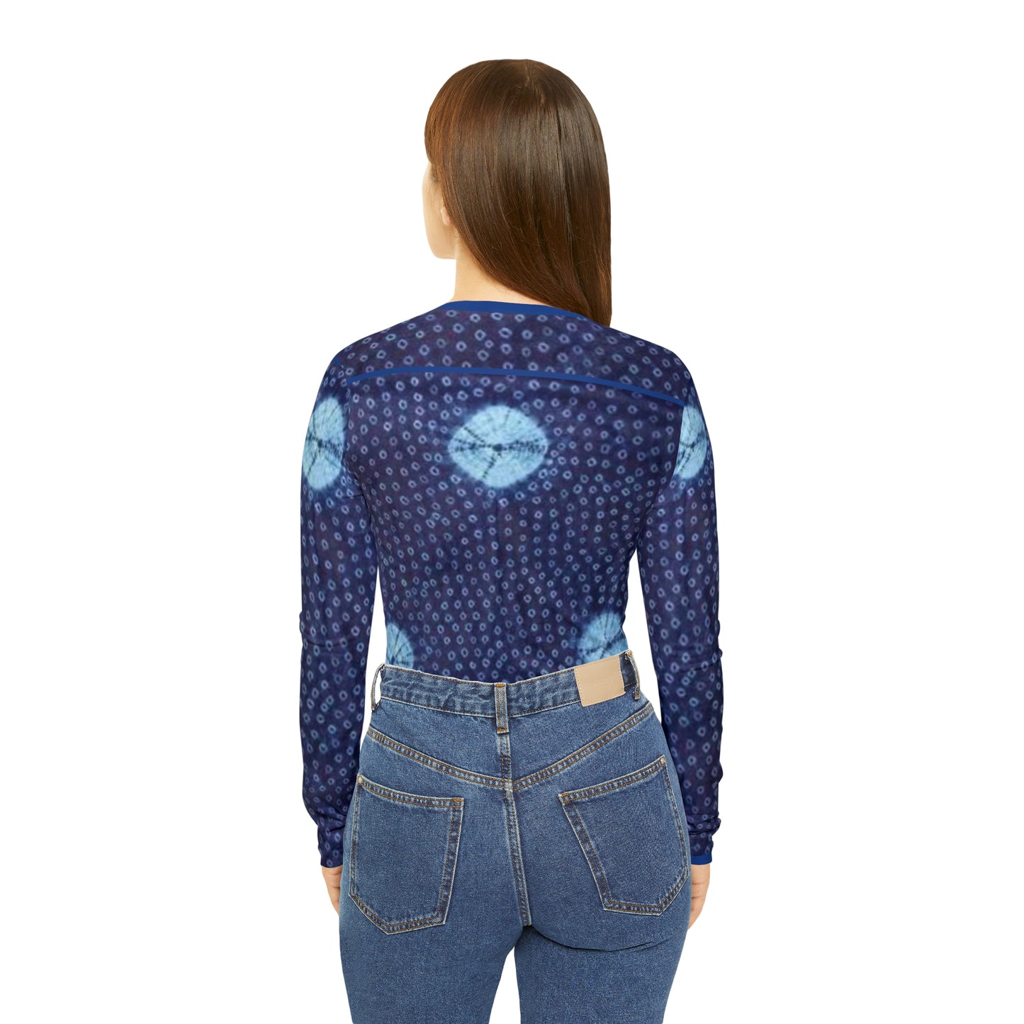 Moon and Stars Women's Long Sleeve V-neck Shirt