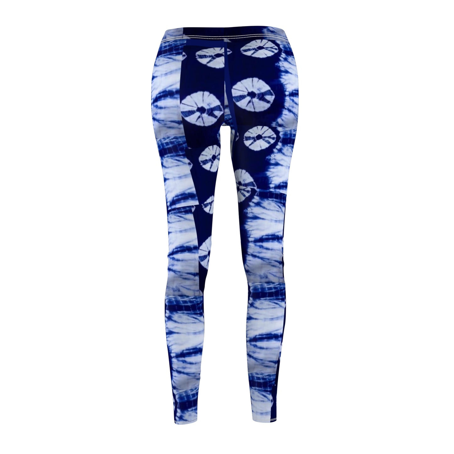 Tie Dye Sweet Blue Women's Cut & Sew Casual Leggings