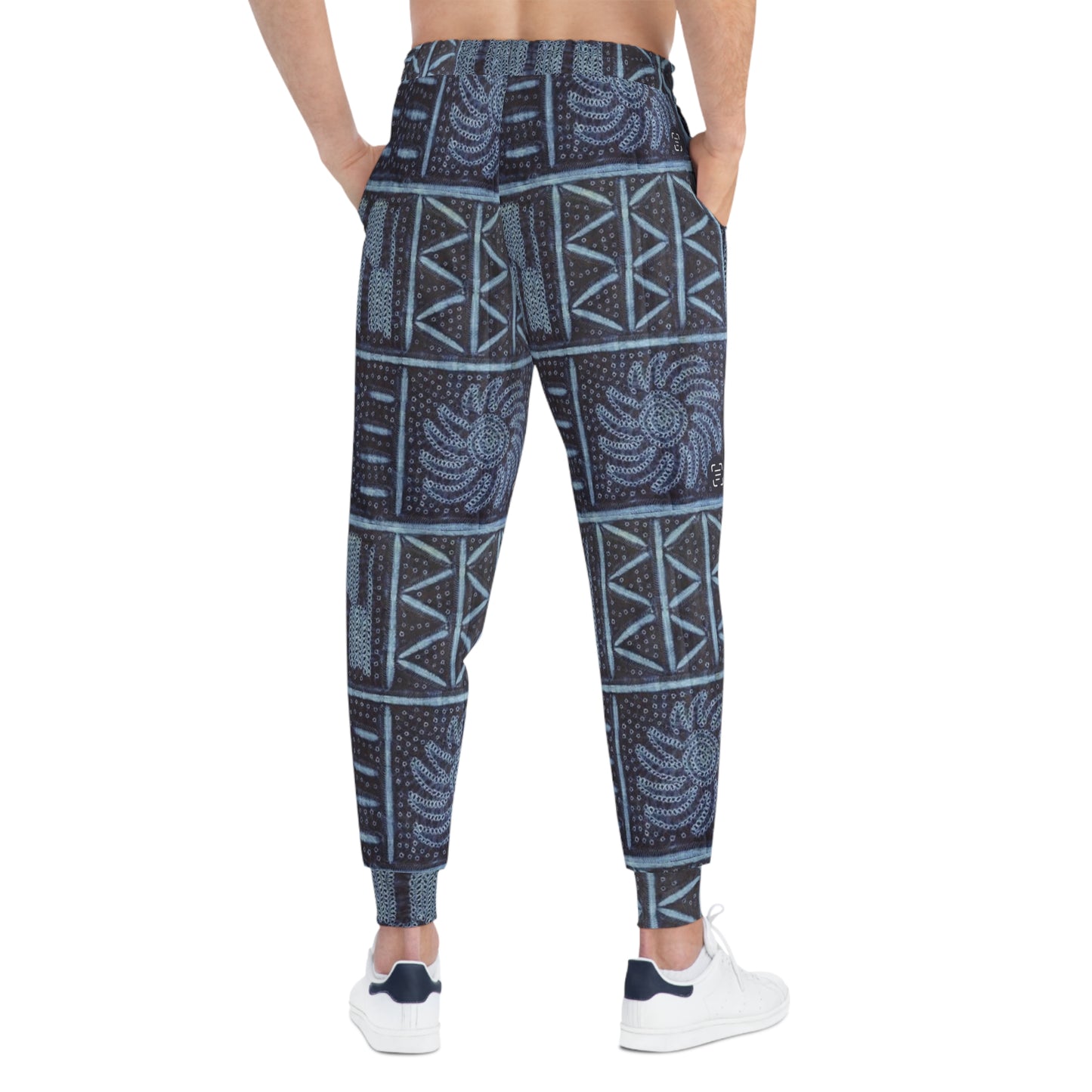 Adire 'Seeds' Indigo Athletic Joggers (Unisex)