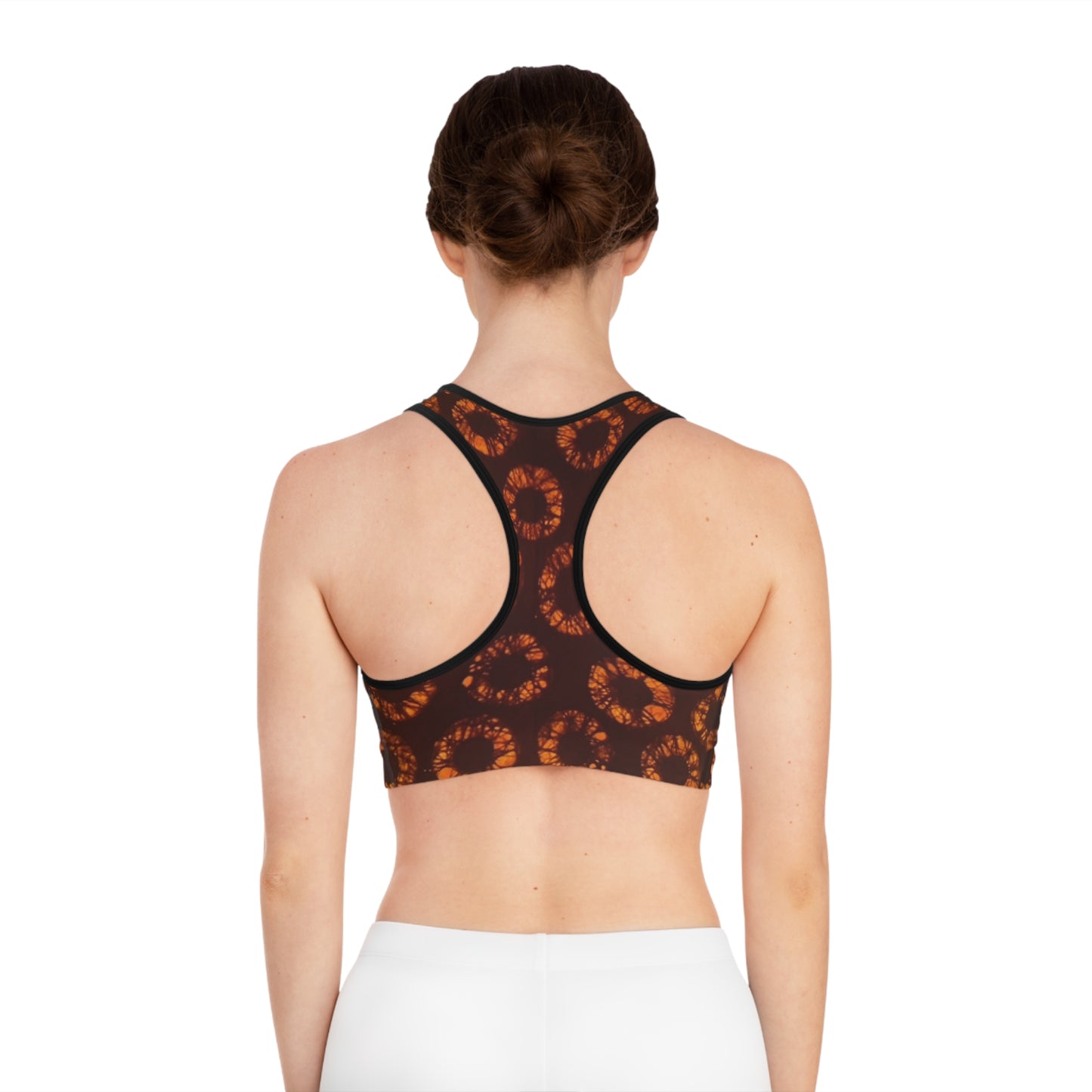 Orange Circle Sports Bra