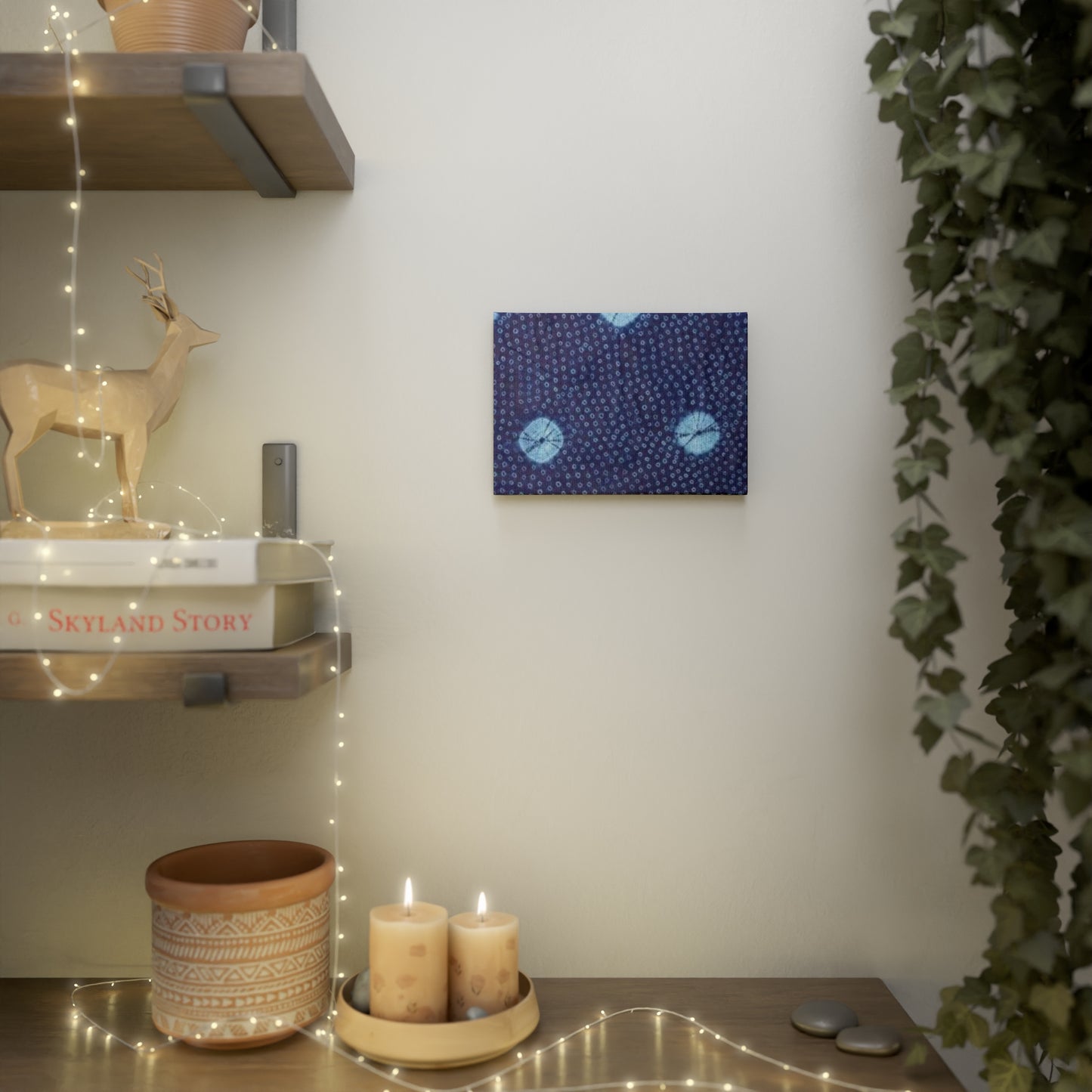 Moon and Stars Canvas Photo Tile