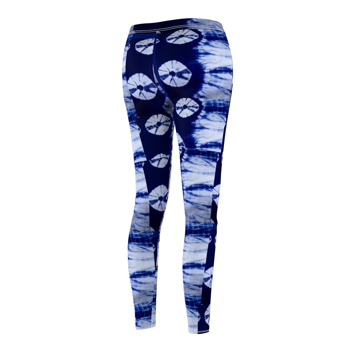 Tie Dye Sweet Blue Women's Cut & Sew Casual Leggings