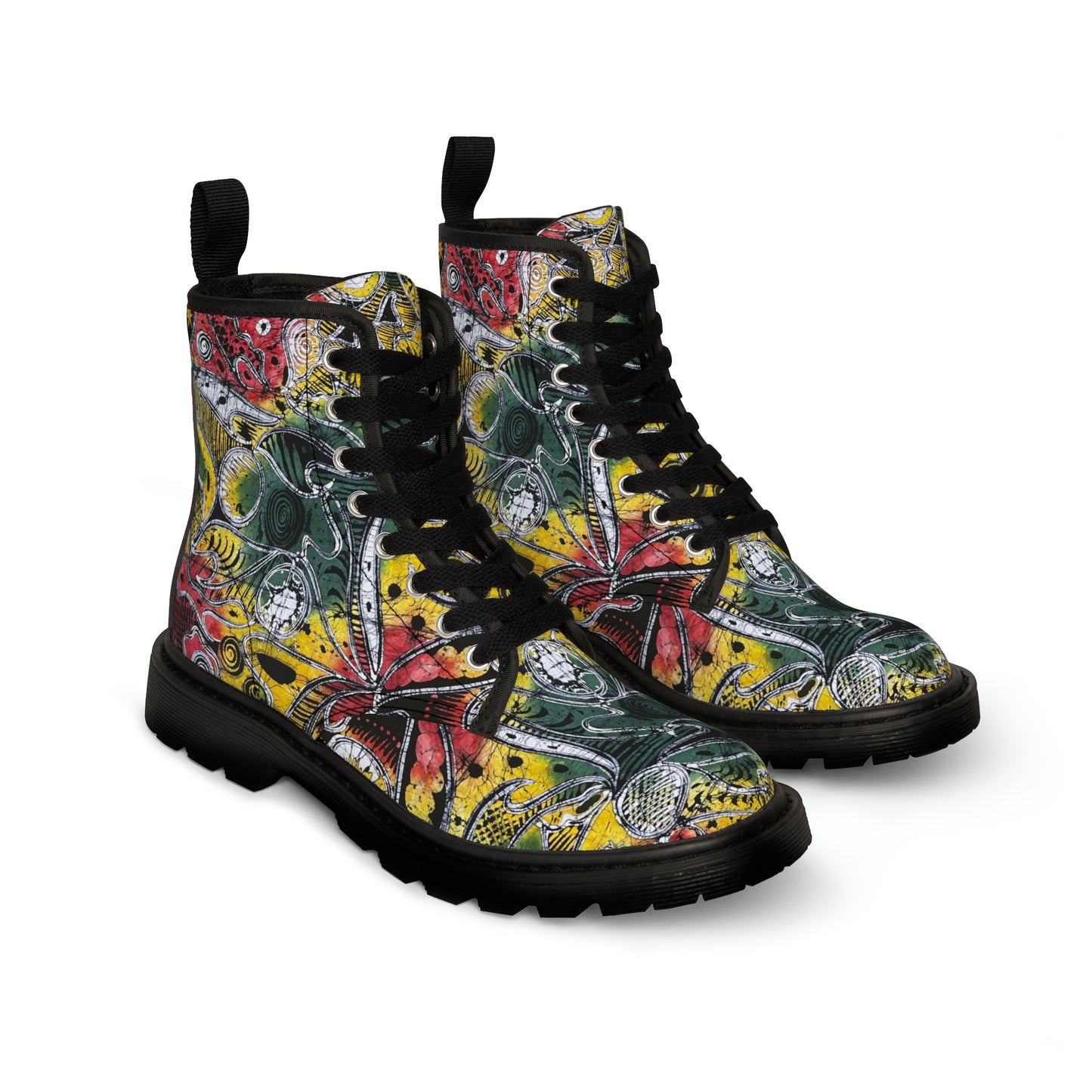 Manmade Batik Women's Canvas Boots