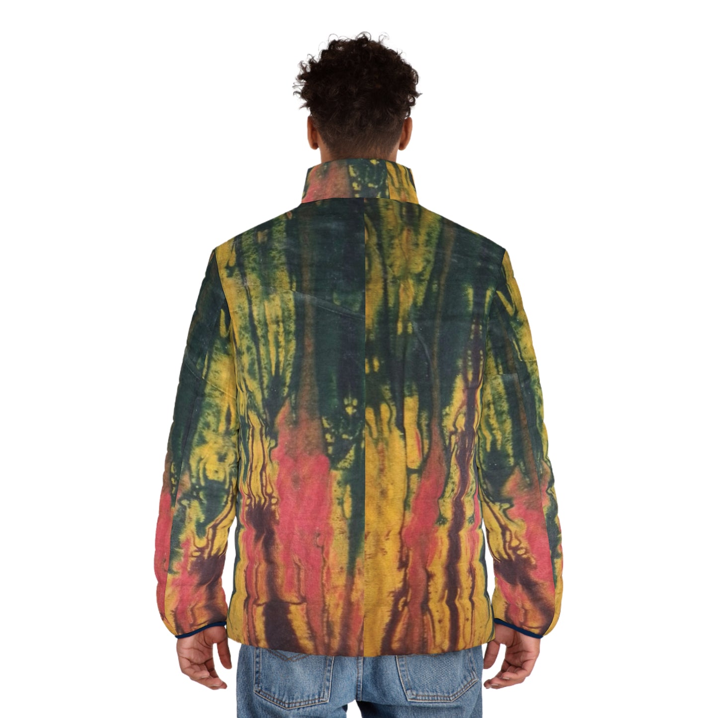 Tie Dye 'Icon' Men's Puffer Jacket