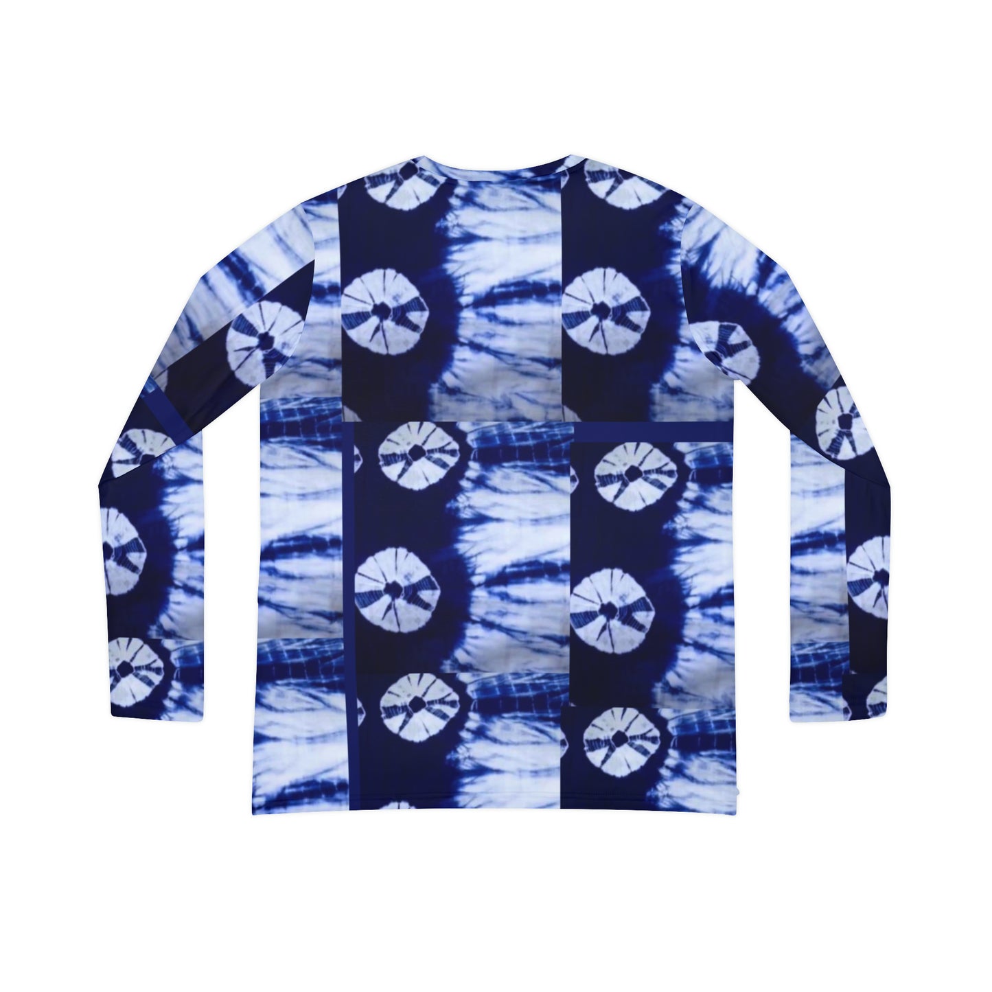 Tie Dye Sweet Blue Women's Long Sleeve V-neck Shirt