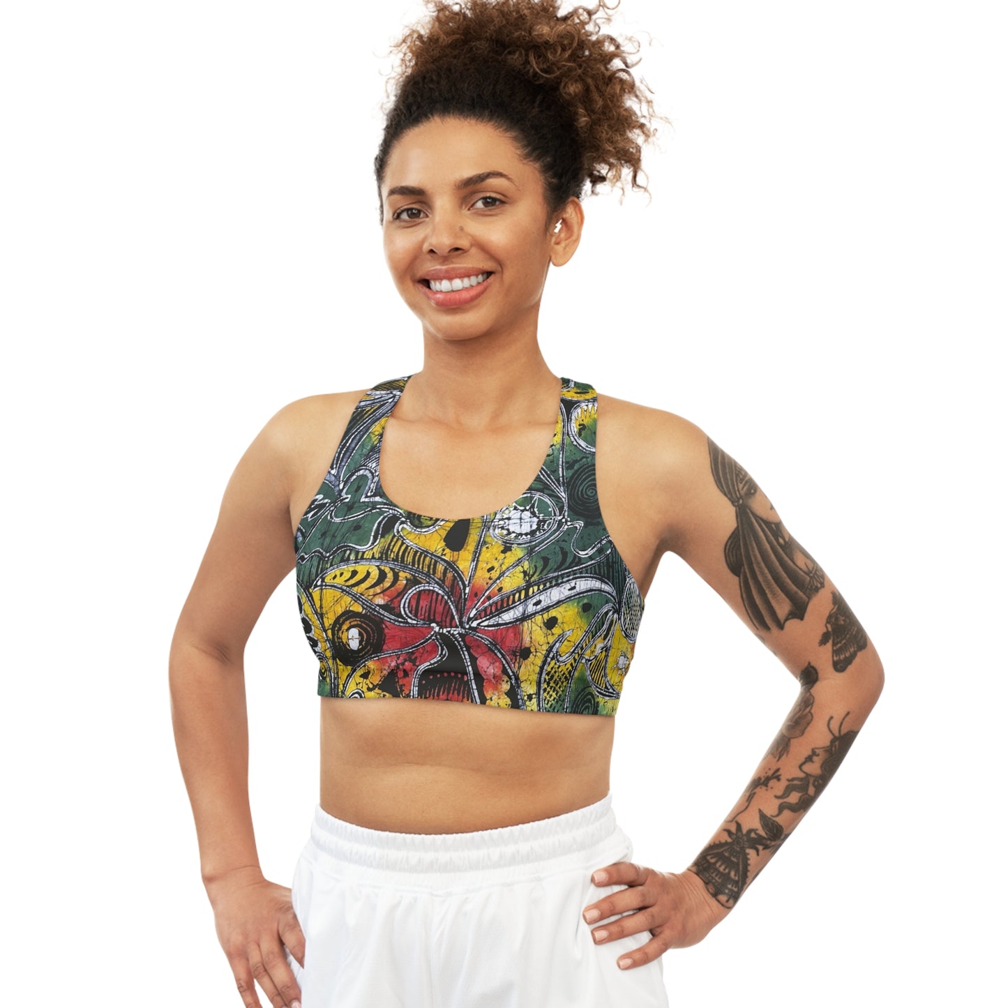 'Manmade' Batik Seamless Sports Bra