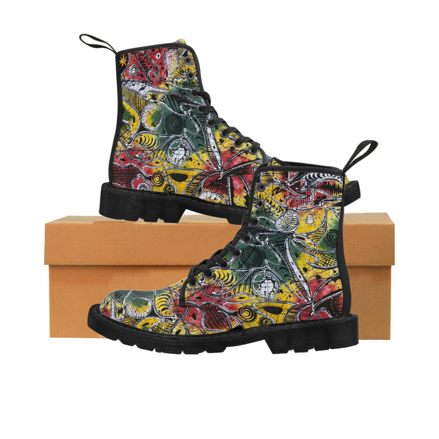 Manmade Batik Women's Canvas Boots