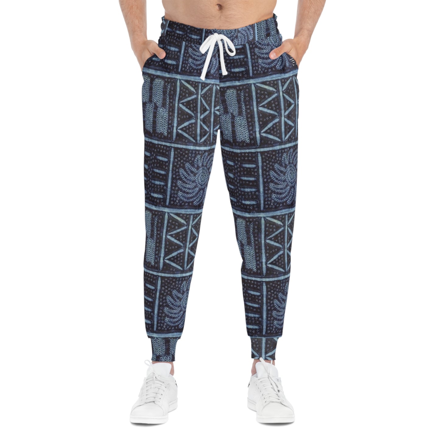 Adire 'Seeds' Indigo Athletic Joggers (Unisex)