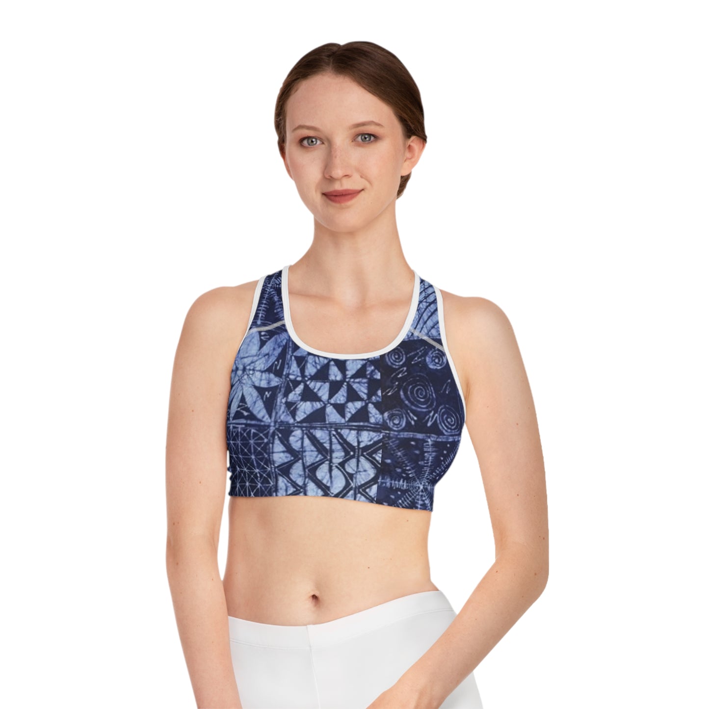 Adire Talking Drum Sports Bra