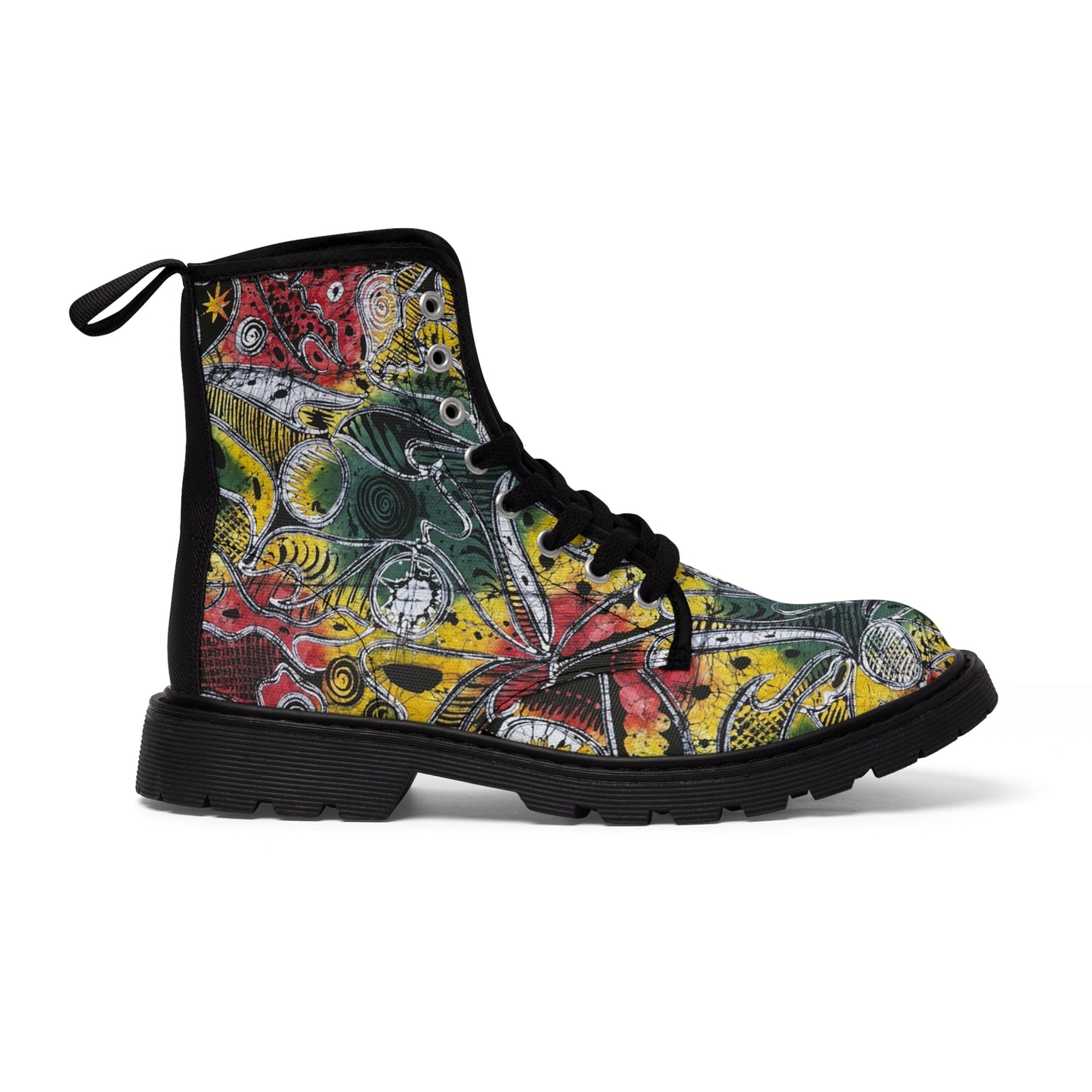 Manmade Batik Women's Canvas Boots