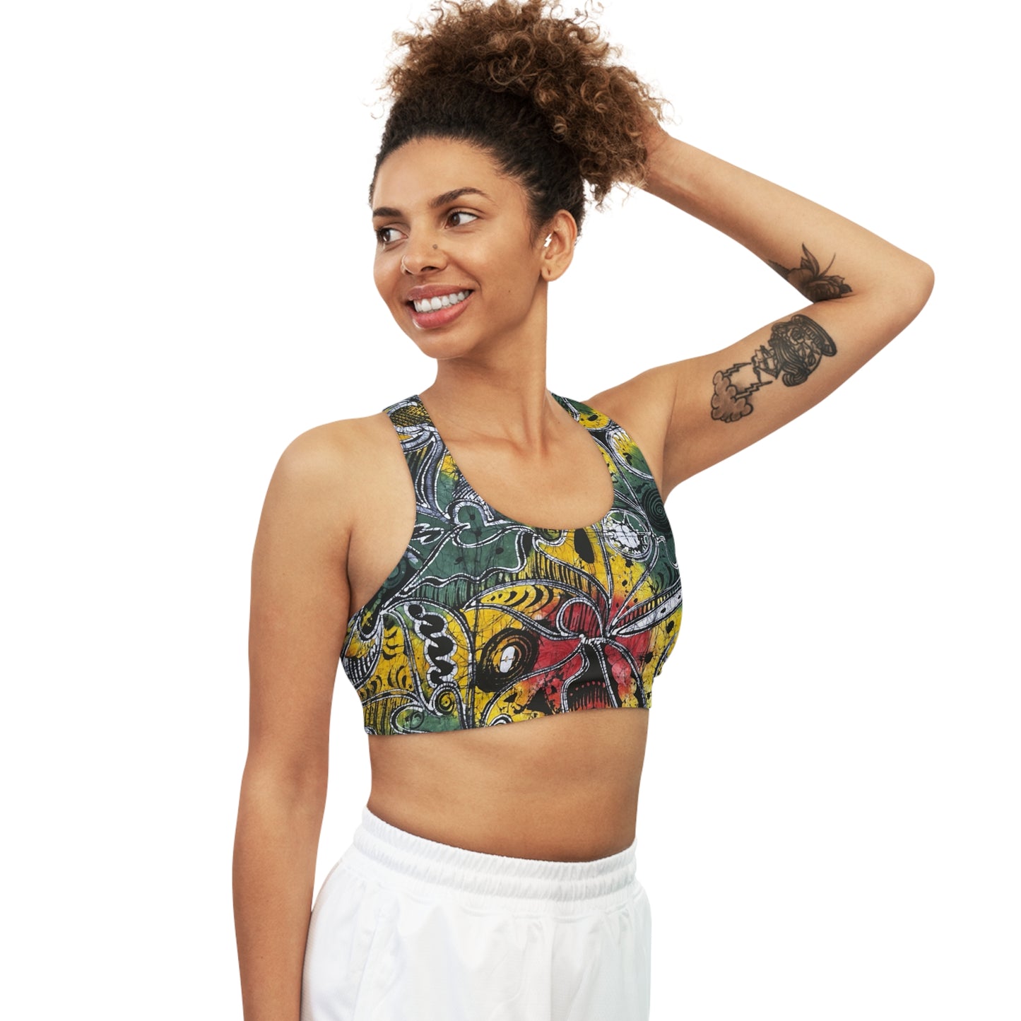 'Manmade' Batik Seamless Sports Bra