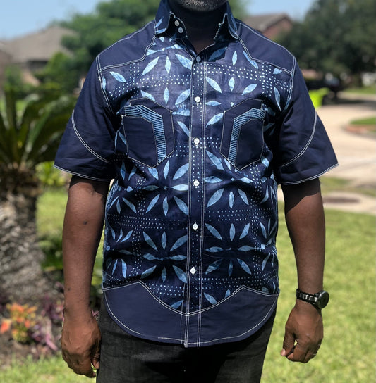 Flow Indigo Adire shirt