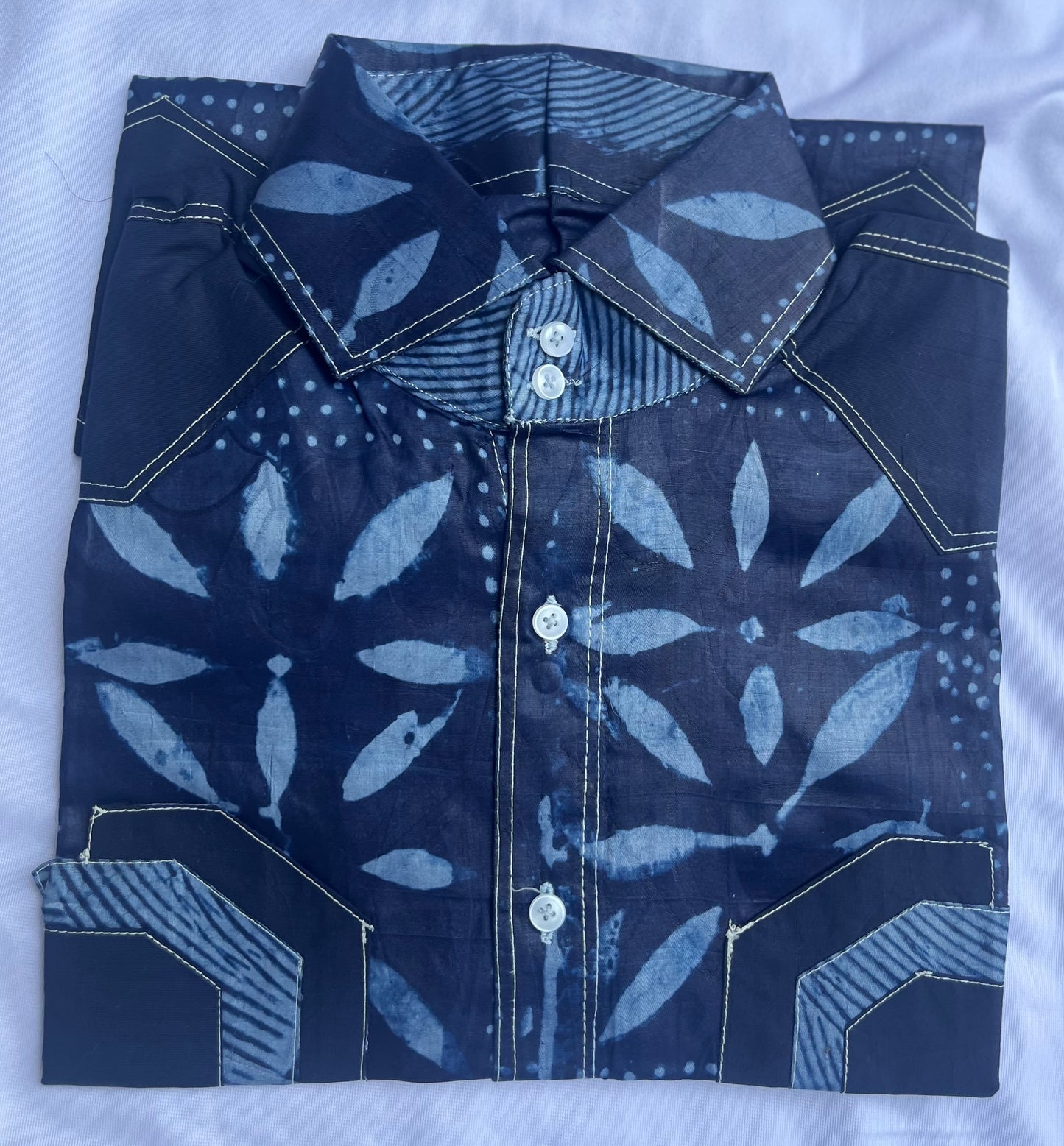 Flow Indigo Adire shirt