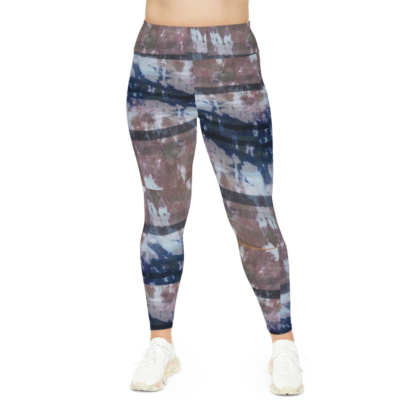 Clowd Brown Tie Dye Plus Size Leggings