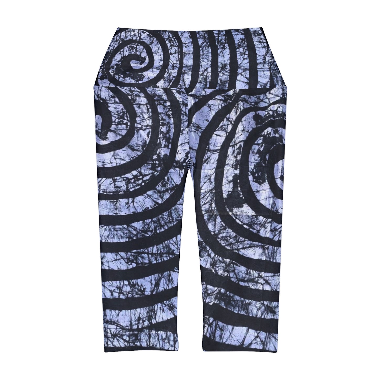 Batik Black Circle Yoga Capri Leggings