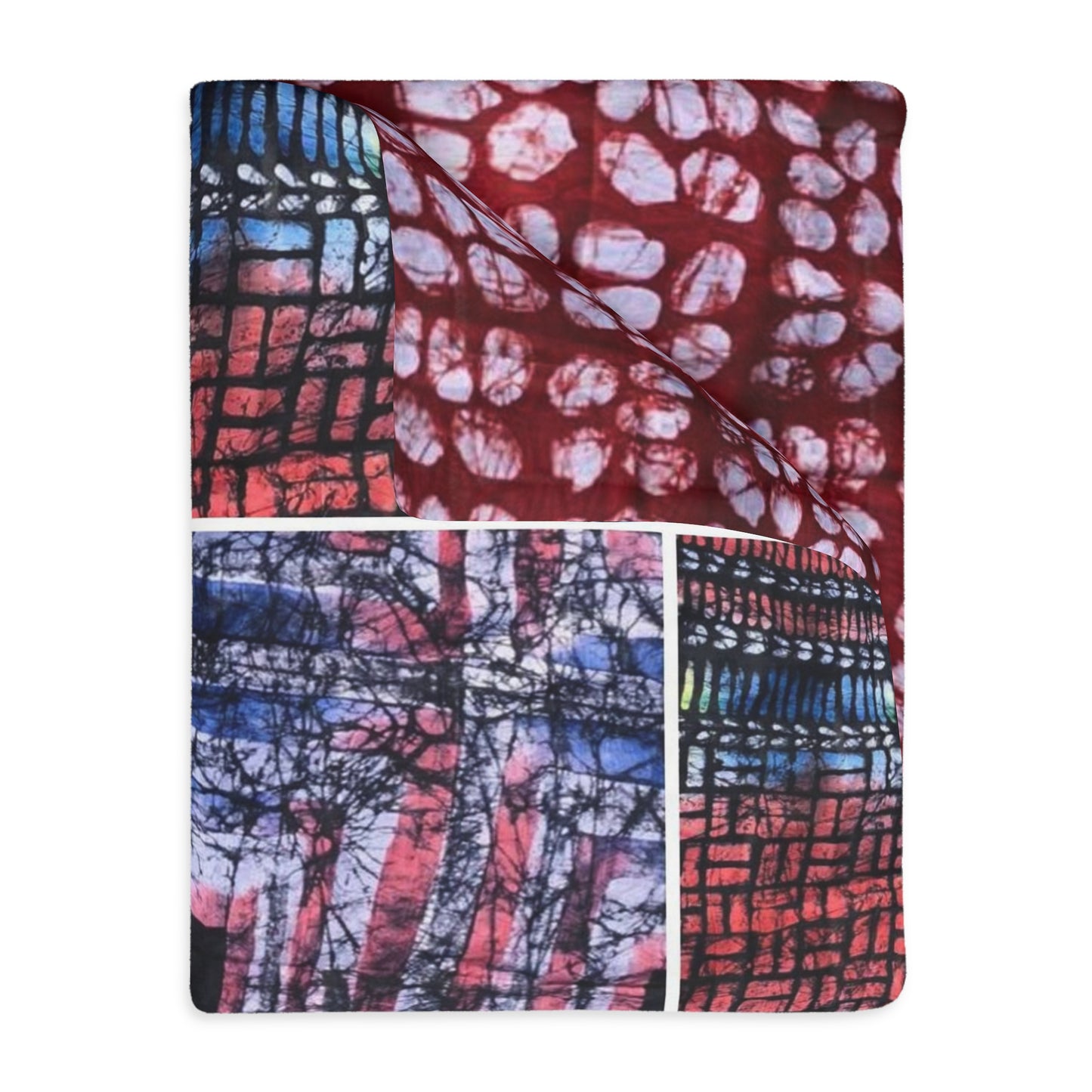 Batik Rejoicing Velveteen Minky Blanket (Two-sided print)