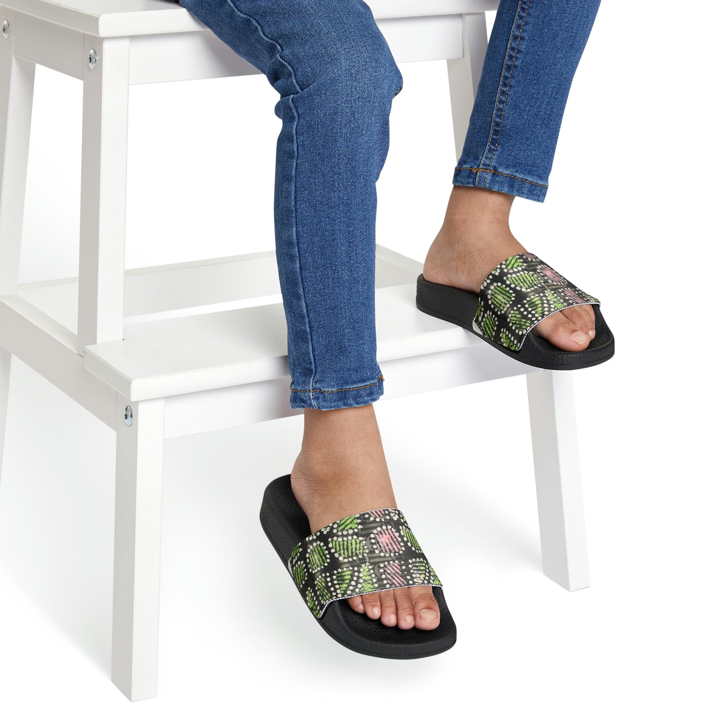 Batik Tie-Dye Dot Youth Removable-Strap Sandals