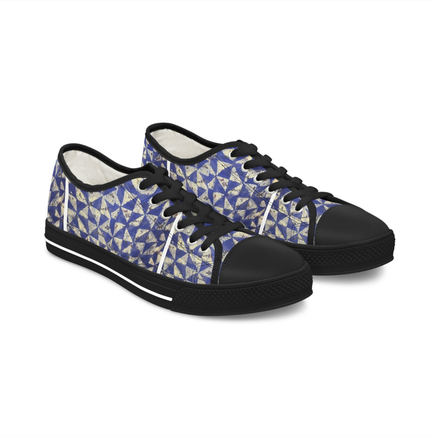 Women's Low Top Sneakers Batik Triangular