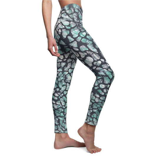 Batik Green Block Women's Cut & Sew Casual Yoga Pant