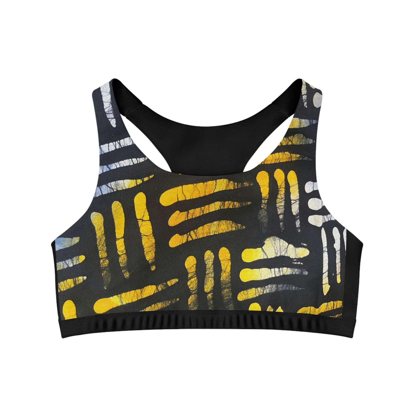 Seamless Sports Bra Batik Tribal marks