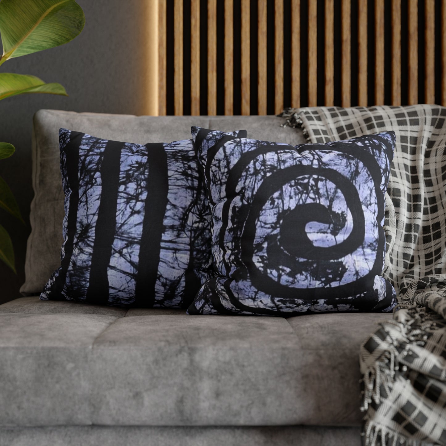 Batik Spiral Square Pillow Case