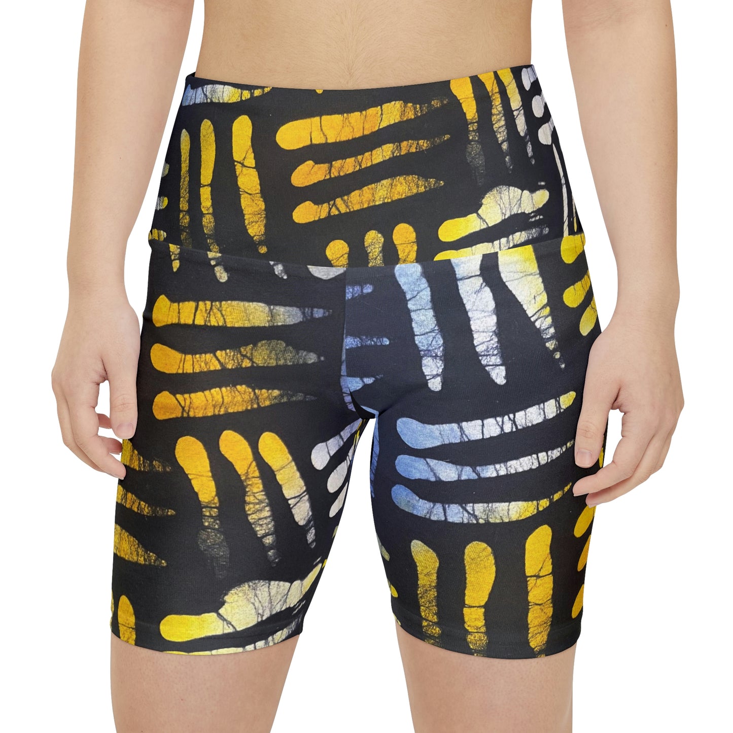 Women's Workout Shorts  Batik Tribal Mark