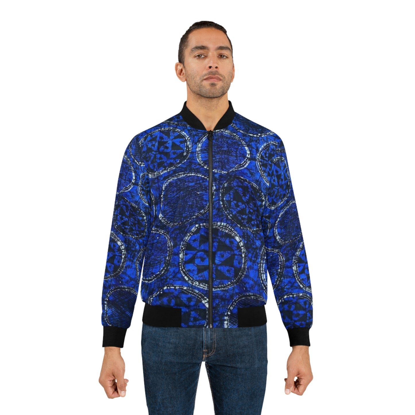 Batik Black Waya Men's Bomber Jacket