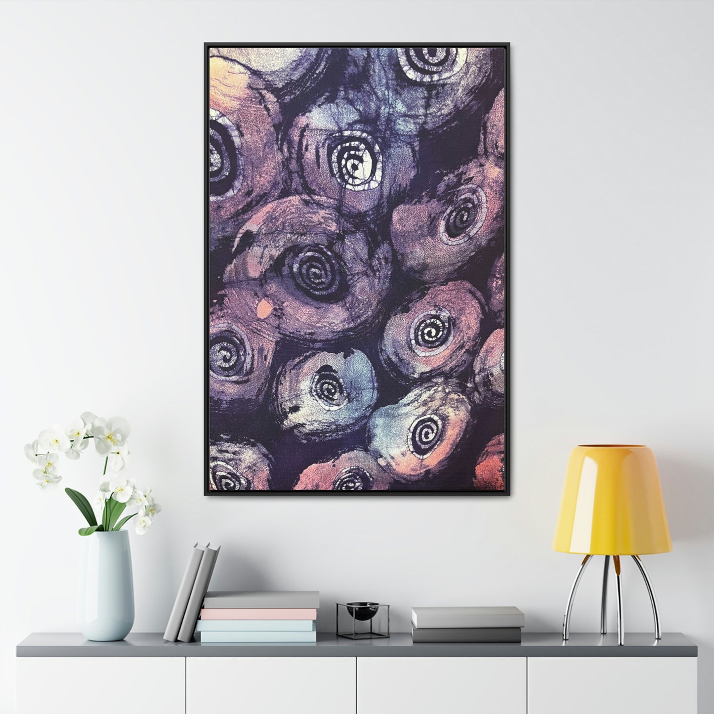 Batik Flower Art Vertical Frame