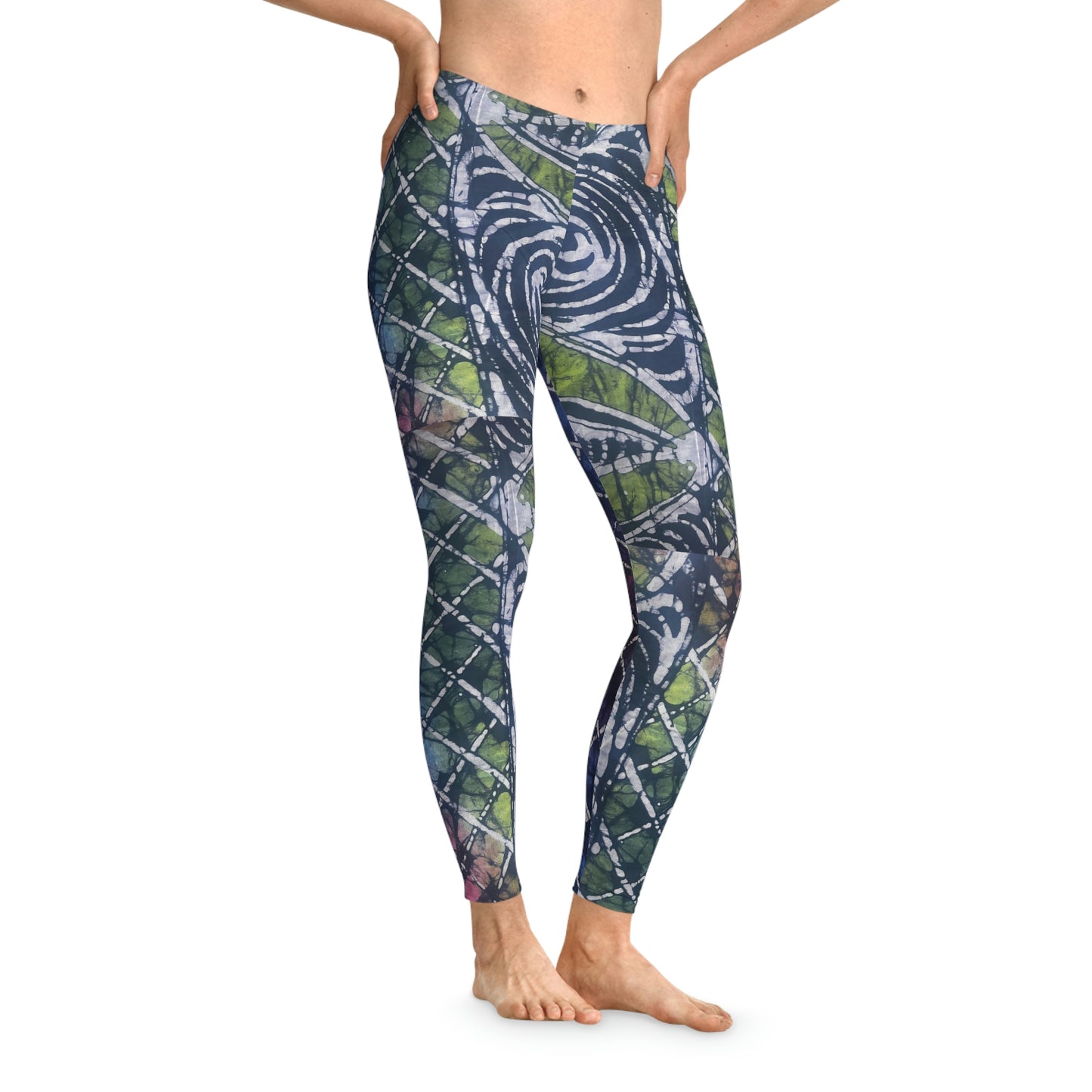 Batik Tie Dye Tpoon Stretchy Leggings ,Yoga Pant