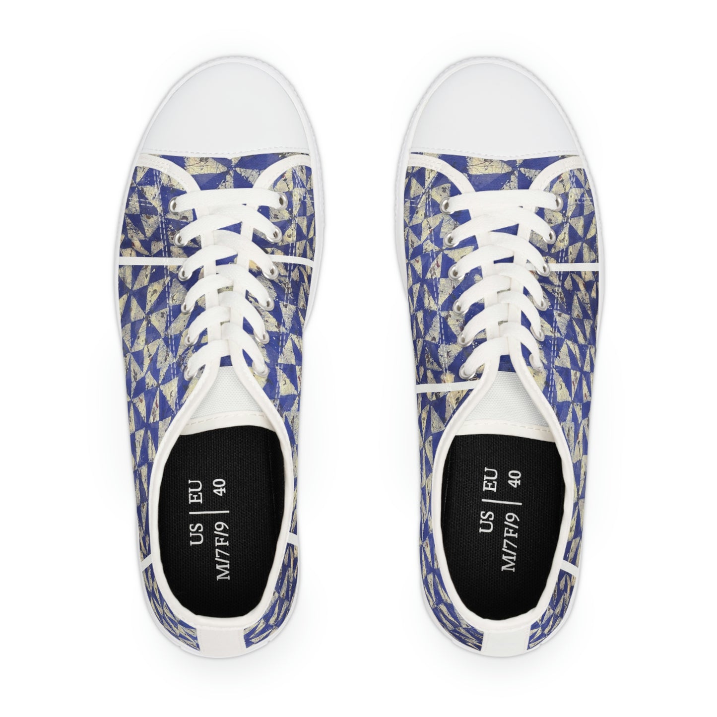 Women's Low Top Sneakers Batik Triangular