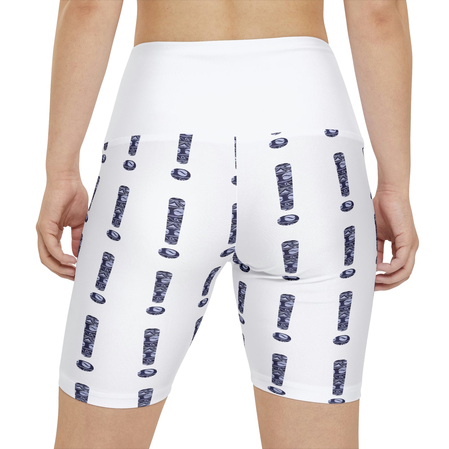 Women's Blue Exclamation Workout Shorts