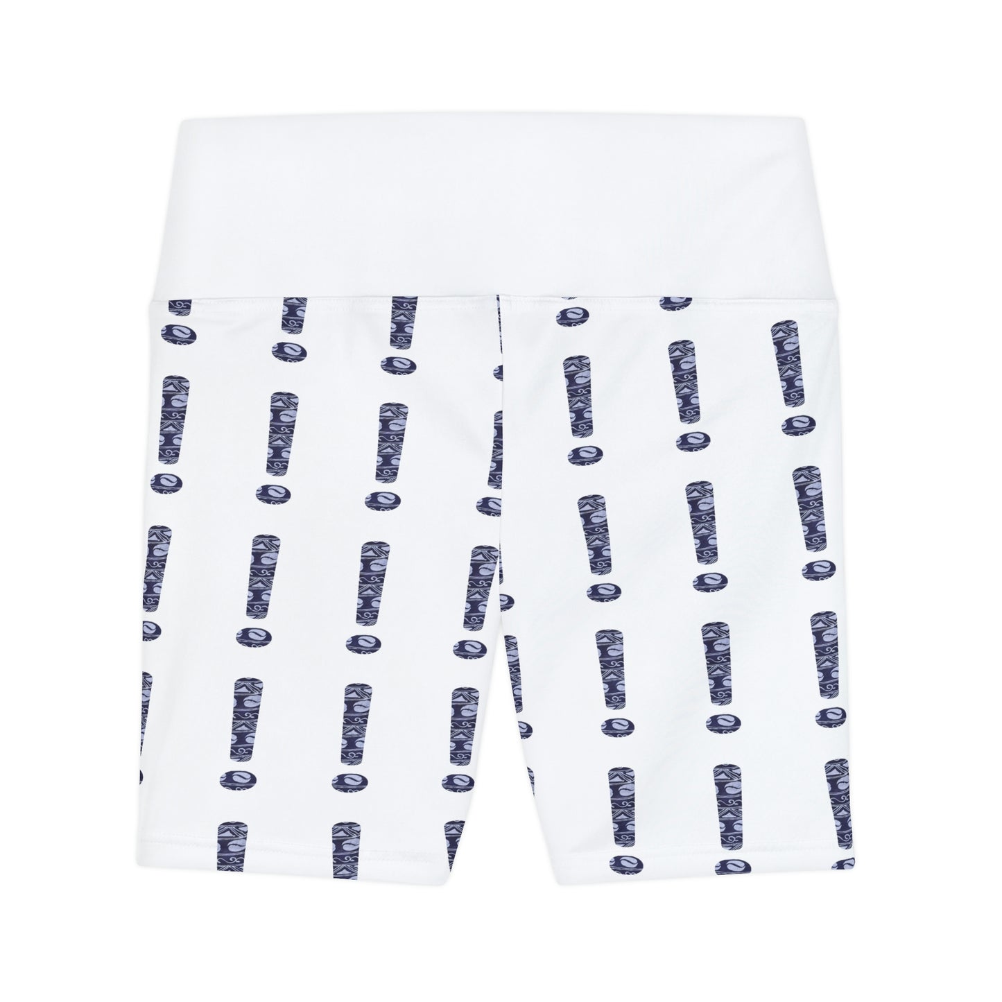 Women's Blue Exclamation Workout Shorts