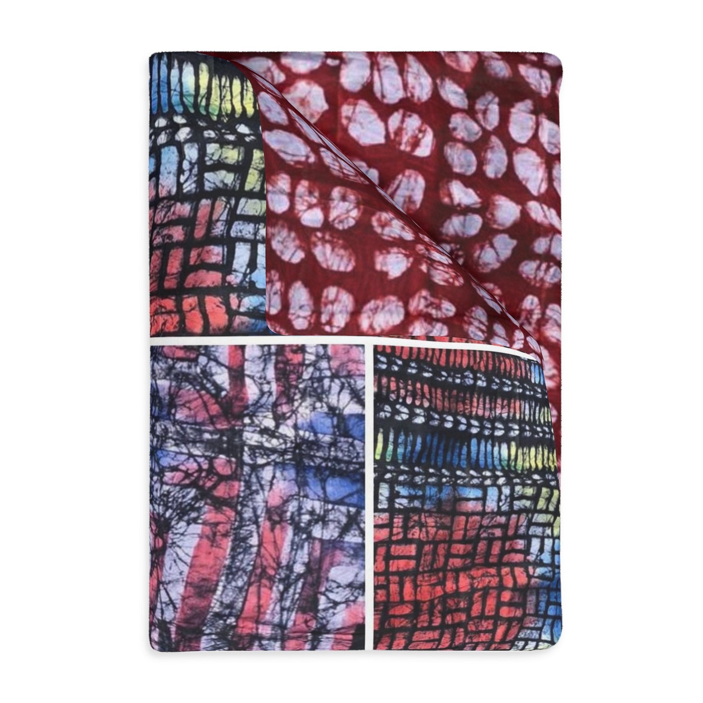 Batik Rejoicing Velveteen Minky Blanket (Two-sided print)