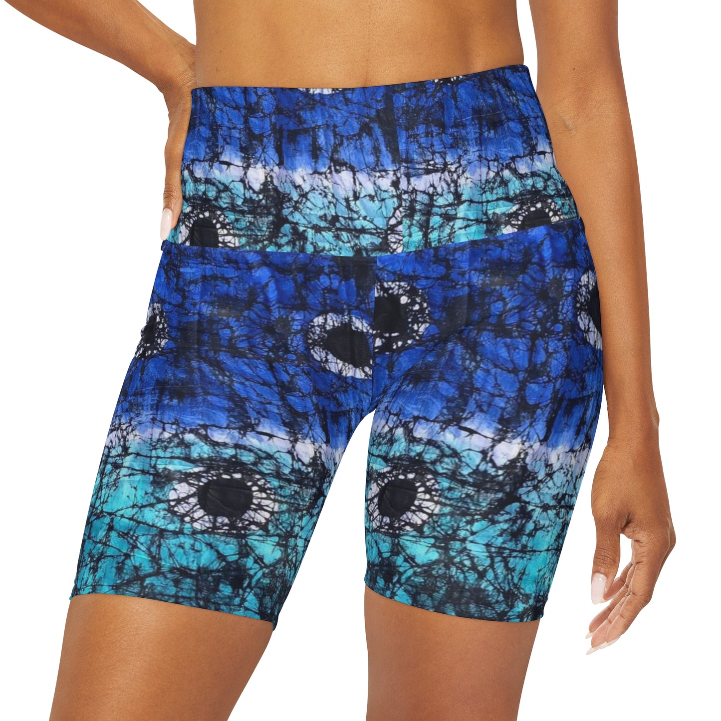 Batik Oju High Waisted Yoga Shorts