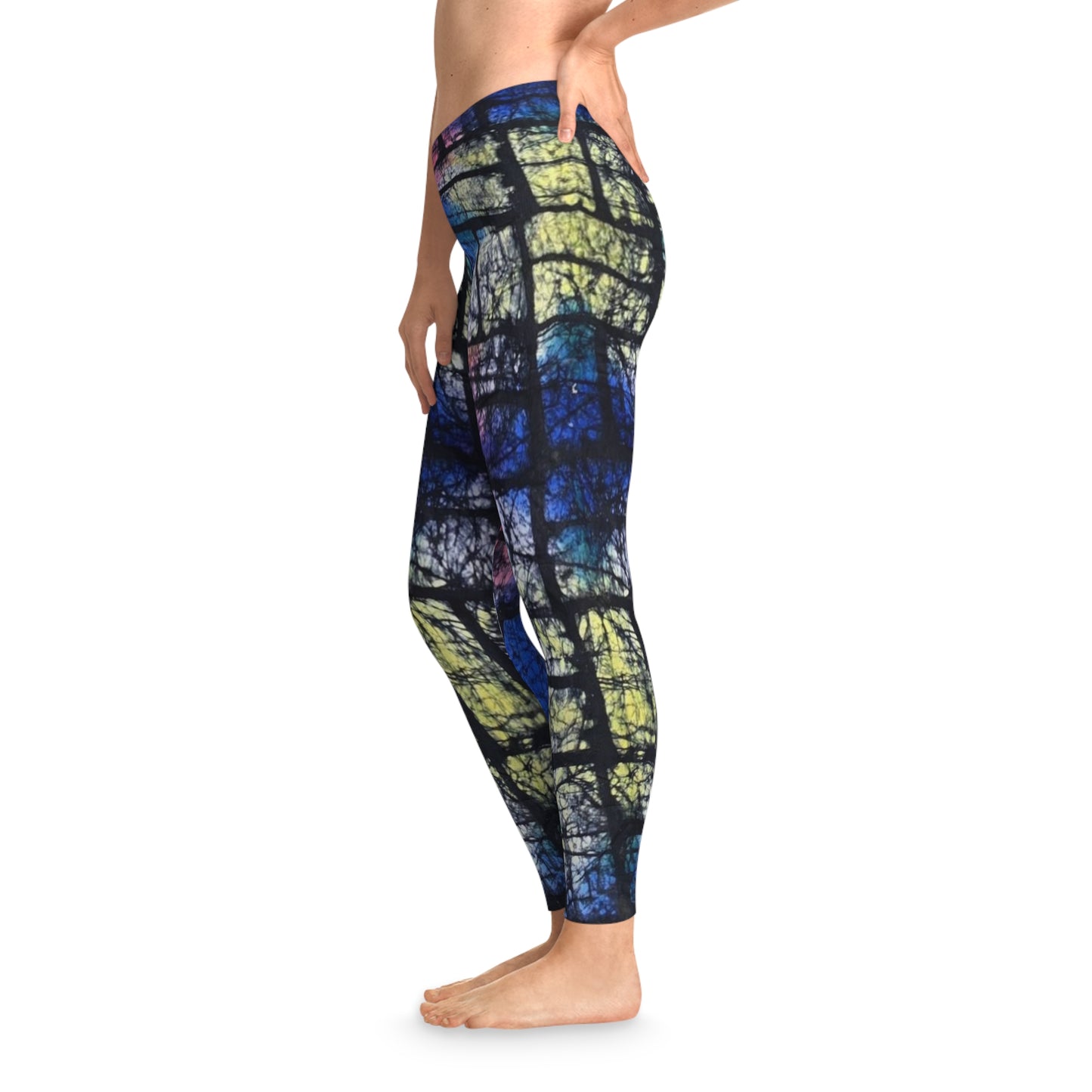 Batik Stamps Stretchy Leggings