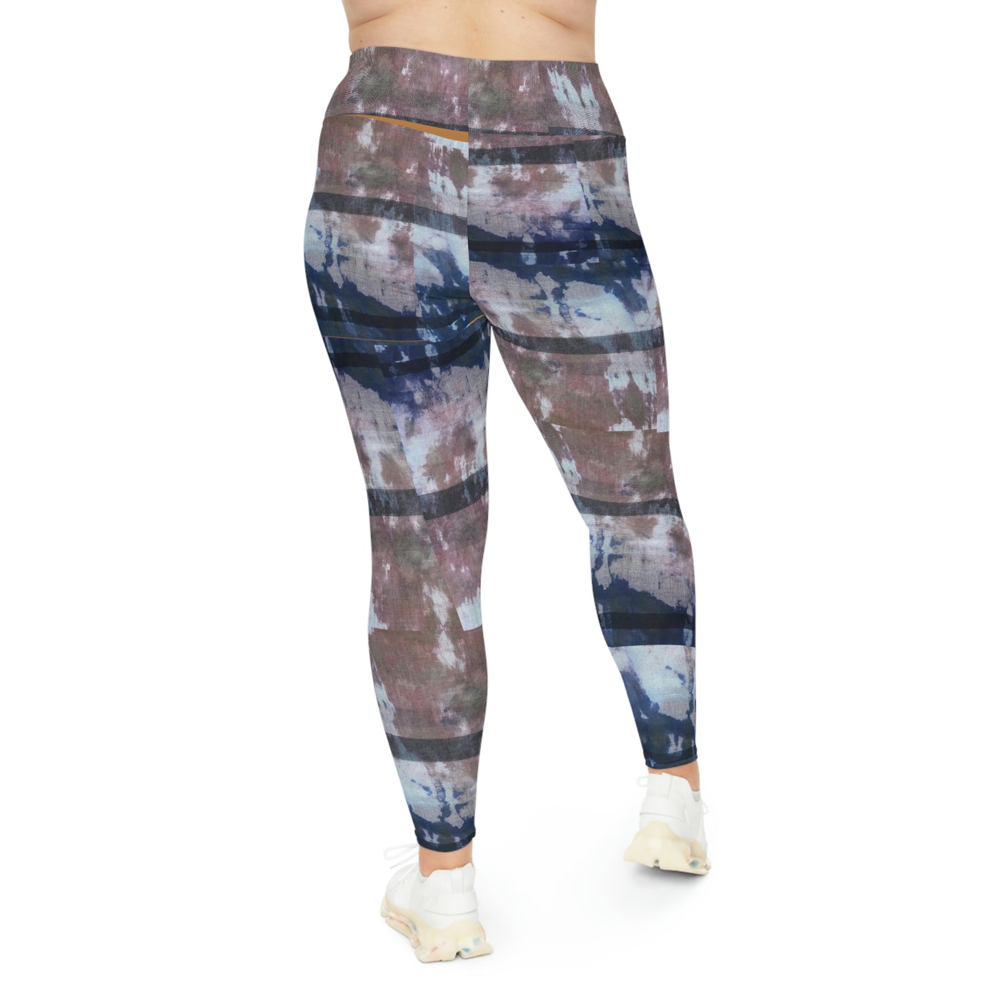 Clowd Brown Tie Dye Plus Size Leggings