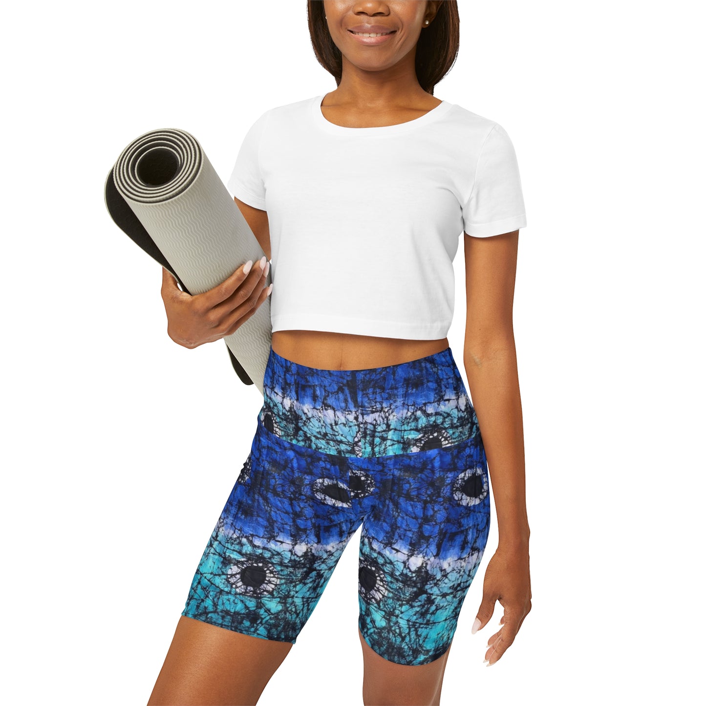 Batik Oju High Waisted Yoga Shorts