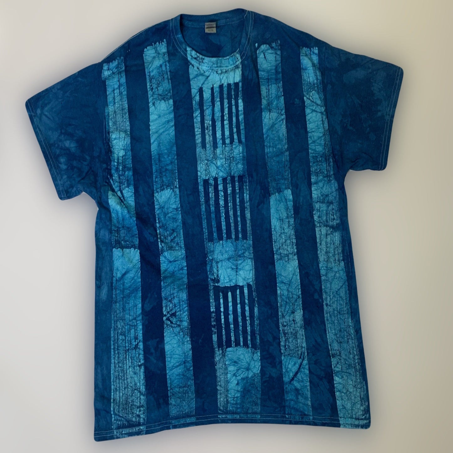 Blue /Tourquoise Batik Stripe Tee