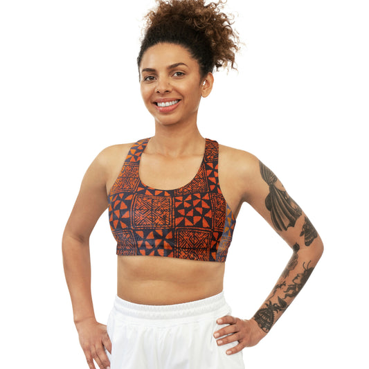 Batik 'Talking Drum' Motifs  Sports Bra