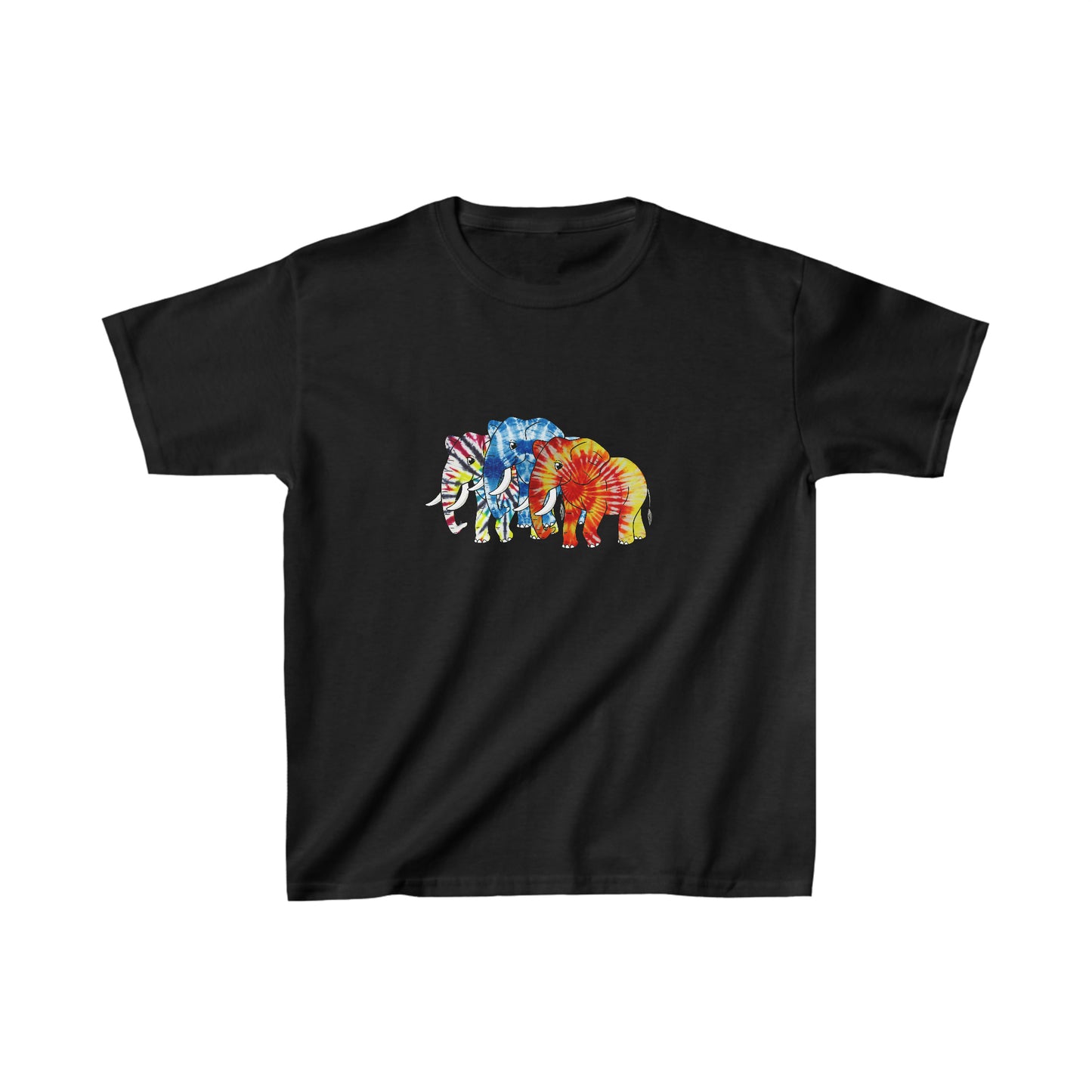 3 Elephants Tie Dye Kids Heavy Cotton™ Tee