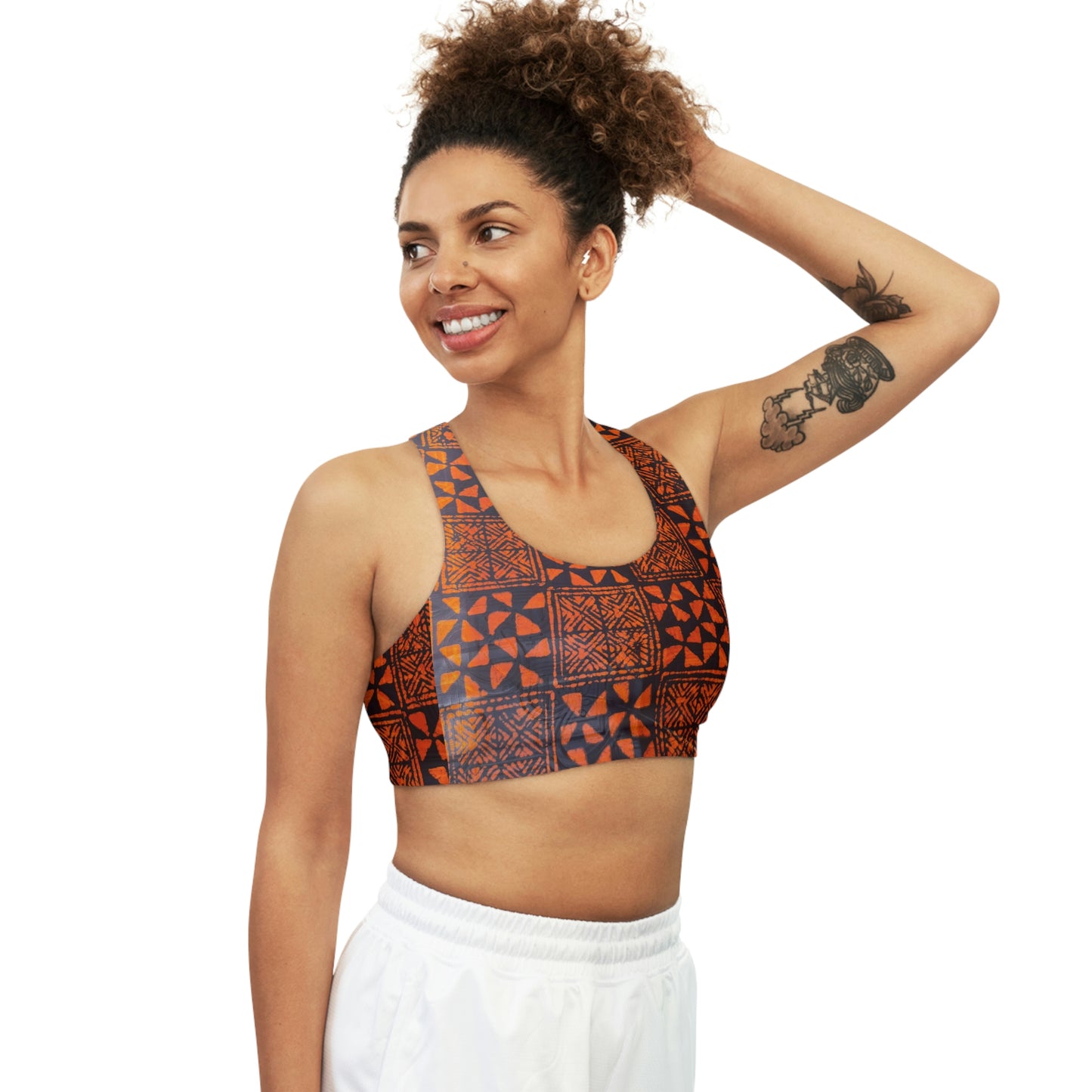 Batik 'Talking Drum' Motifs  Sports Bra